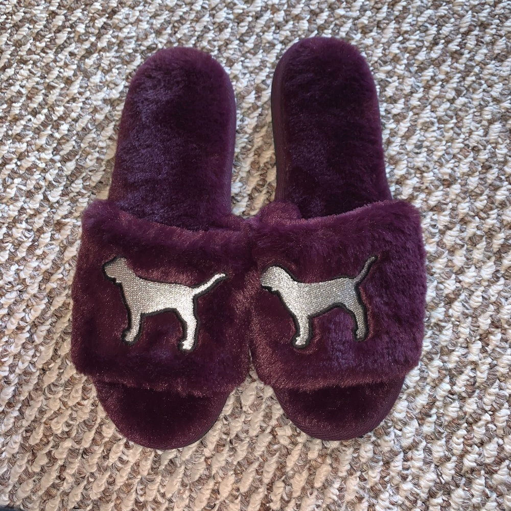 PINK fuzzy slippers